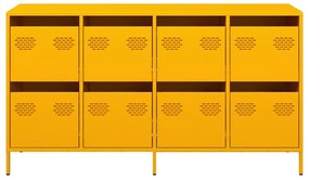Aparador 135x39x73,5 cm aço laminado a frio amarelo mostarda