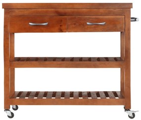 Carrinho de cozinha 100x48x89 cm madeira de acácia maciça