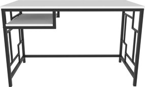 Secretária Kennesaw – Preto e Branco – 120x60x74,8 cm