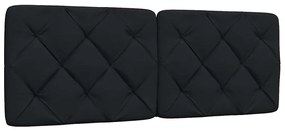 Estrutura de cama sem colchão 140x200 cm tecido preto