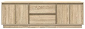 Móvel de TV com luzes LED 160,5x41x50 cm carvalho sonoma