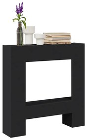 vidaXL Cornija de lareira 81x18x82 cm derivados de madeira preto