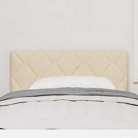 Cabeceira com Design em Blocos de Diamante Creme 100 cm, Tecido