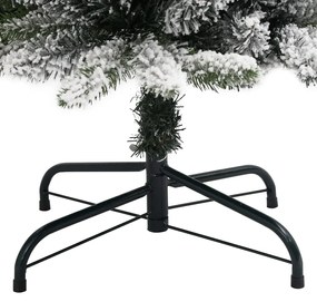 Árvore de Natal artificial fina com neve PVC e PE 180 cm