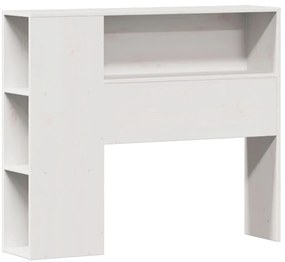 Cama com estante sem colchão 100x200 cm pinho maciço branco