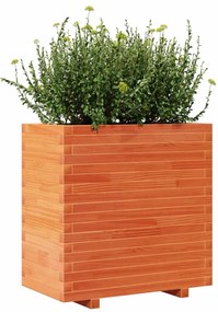 Vaso/floreira de jardim 70x40x72 cm pinho maciço castanho mel