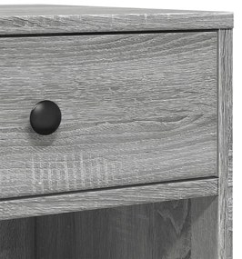 Suporte para impressora com rodas 60x40x68,5 cm cinzento sonoma