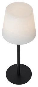 Candeeiro de mesa preto recarregável com LED e dimmer IP54 - Jude Moderno