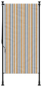 Estore de rolo exterior 120x270 cm tecido/aço amarelo e branco