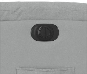 Poltrona reclinável elétrica tecido cinzento-claro