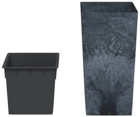 Vaso c/ interior removível 21/49 L + aspeto cimento antracite