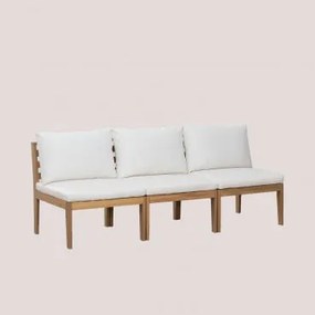 Sofá De Jardim Modular De 3 Peças Em Madeira De Acácia Filips Gardénia Branco - Sklum