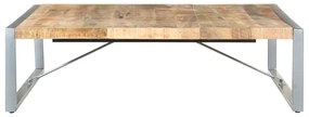 Mesa de centro 140x140x40 cm madeira de mangueira áspera