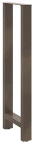 Pés de mesa de bar em aço natural, 2 peças, 50x (110-111) cm, aço