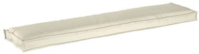 almofadas para palete para banco 2 pcs creme 180x40x8 cm tecido Oxford