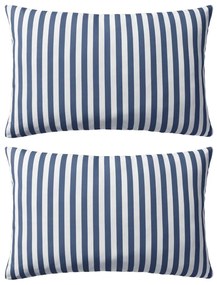 vidaXL Almofadas para exterior 2 pcs 60x40 cm riscas azul-marinho