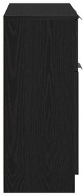Buffet de Carvalho Preto vidaXL 60x30x70 cm em Madeira de Engenharia
