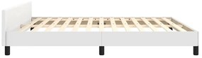 Estrutura de cama c/ cabeceira sem colchão 160x200 cm branco