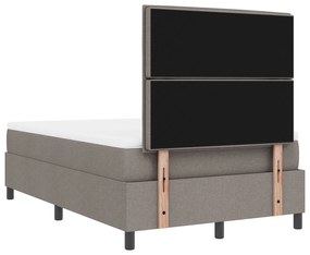 Cama Box Spring com Colchão Taupe 120x200 cm de Tecido