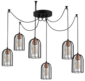 Candeeiro Chandelier Pamukkale – Preto e Bronze – 134 x 111 cm