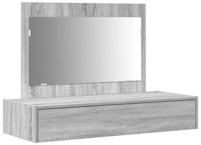 Mesa de Maquilhagem Suspensa  Cinza Sonoma 100x40x70 cm