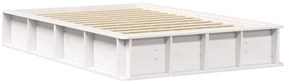 Cama Branca com Armazenamento Elevatório - 140 x 200 cm