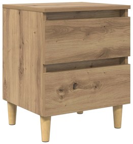 vidaXL Armário de cama com gaveta Carvalho Artesanal 40 x 35 x 50 cm