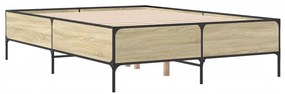 Estrutura de cama 140x190 cm derivados madeira/metal
