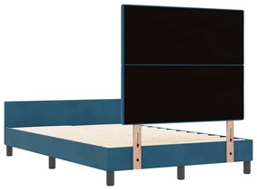 Cama vidaXL Azul Escuro 120x200 cm Veludo