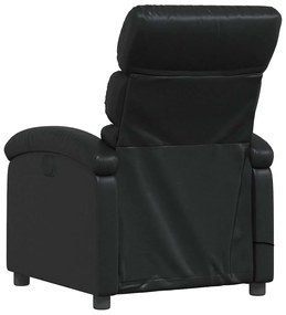 Poltrona de massagens reclinável couro artificial preto
