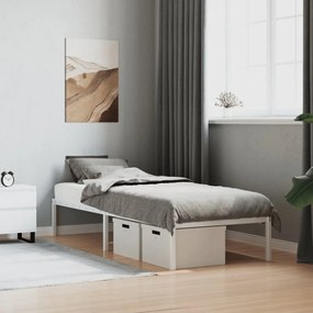 vidaXL Estrutura de cama 75x190 cm metal branco
