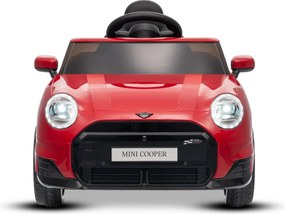 Carro elétrico para crianças 12V Mini Cooper MP3 Player com Controlo remoto, bateria de Lítio Licença Original Vermelho