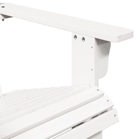 Cadeira adirondack 69x85x90,5 cm madeira de abeto maciça branco