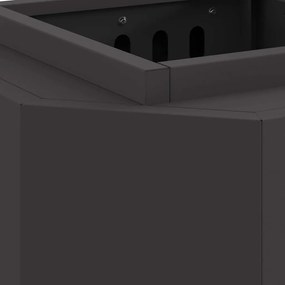 Fogo Sem Fumaça Preto 38x38x51 cm Aço