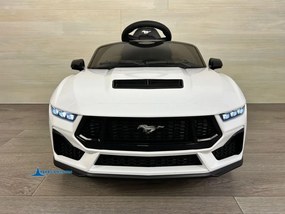 Carro elétrico para crianças Ford Mustang 12V, Rodas borracha Branco