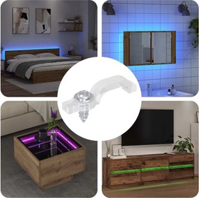 vidaXL Clipes de faixa LED 12 pcs Transparente 23,8 x 7,3 x 4,3 mm
