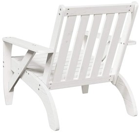 Cadeira de jardim Adirondack 75x77x77 cm pinho maciça branco