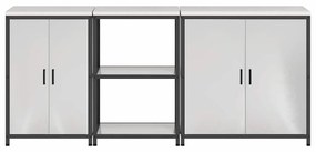 Conjunto de Armazenamento de Cozinha com prateleira Outros 3 pcs Prata