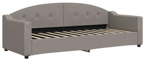 Sofá-cama com gavetão 80x200 cm tecido cinzento-acastanhado