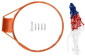 Cesto de basquetebol 39 cm aço laranja