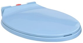 Tampo sanita oval fecho suave e remoção rápida azul