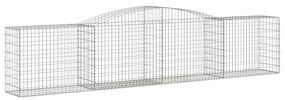 Cestos gabião arqueados 5 pcs 400x50x80/100cm ferro galvanizado