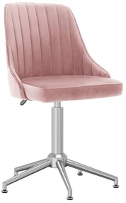 vidaXL Cadeira de escritório giratória veludo rosa