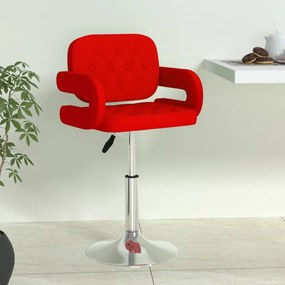 vidaXL Banco de bar couro artificial vermelho