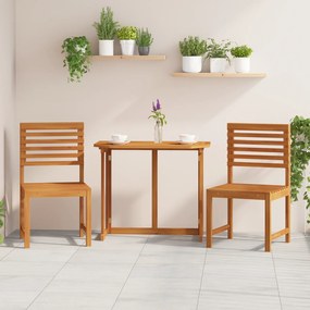 Cadeiras de Jardim vidaXL Sem Braços 2 pcs em Madeira de Acácia Sólida