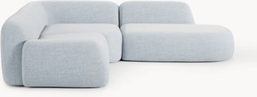 Sofá de canto modular em bouclé Wolke (4 lugares)