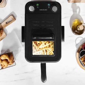 Fritadeira elétrica de 3 litros de capacidade CleanFry Infinity 3000 Black, Filtro OilCleaner, 2400 W, Temporizador de 30 minutos, Preto