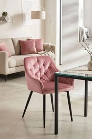 Cadeira Salle Veludo - Rosa