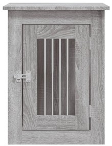Móvel casota para cão derivados de madeira cinzento sonoma