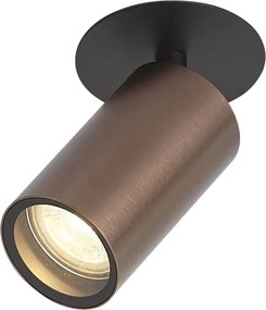 Foco embutido moderno bronze escuro GU10 50mm IP44 - Chels